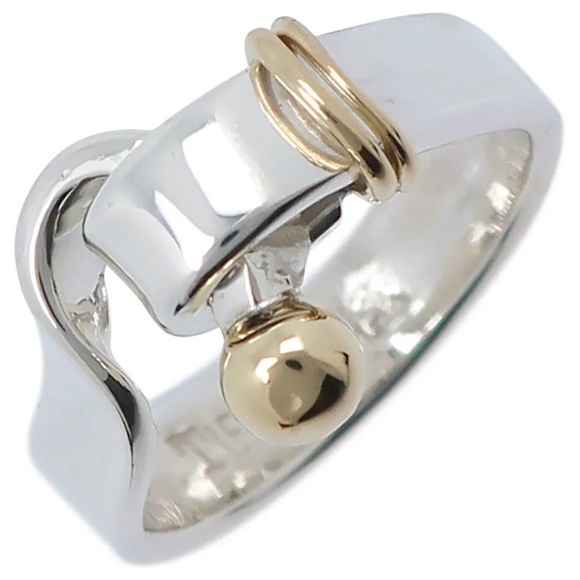 Tiffany & Co. Jewelry - Tiffany & Company Hook and Eye Ring| 925 Silver| 18k Gold
